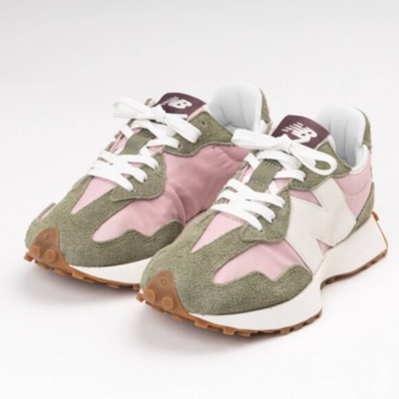 New Balance 327 Casual Women's Sneakers Shoes Size 7 Avocado Pink White NEW - Picture 8 of 10